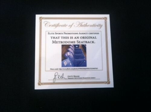 Minnesota Twins Game Used Seatback- The Metrodome- Best Minnesota Twins Gift Ever!