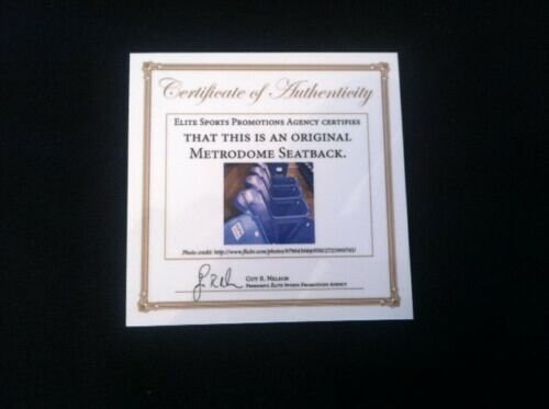 Minnesota Vikings Game Used Seatback- The Metrodome- Best Minnesota Vikings Gift Ever!