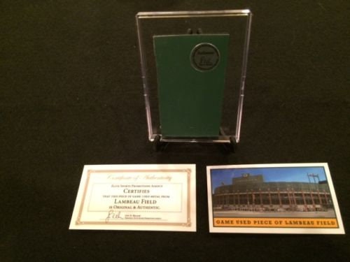 Green Bay Packers Game Used Piece of Lambeau Field- Aaron Rodgers, Brett Favre- Best Vintage Green Bay Packers Footnall Gift Ever!