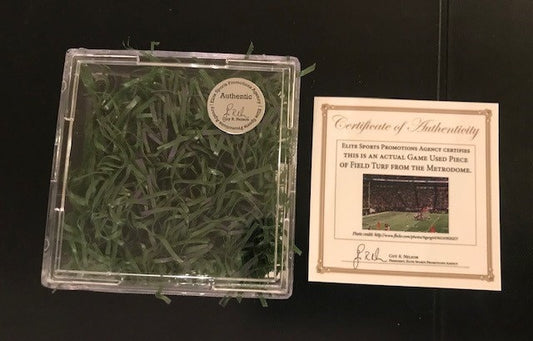 Minnesota Vikings Game Used Field Turf from Metrodome... Best Minnesota Vikings Football Gift Ever!