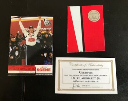 Dale Earnhardt Jr Race Used Metal Car Piece from NASCAR Race- Best NASCAR GIFT ever!