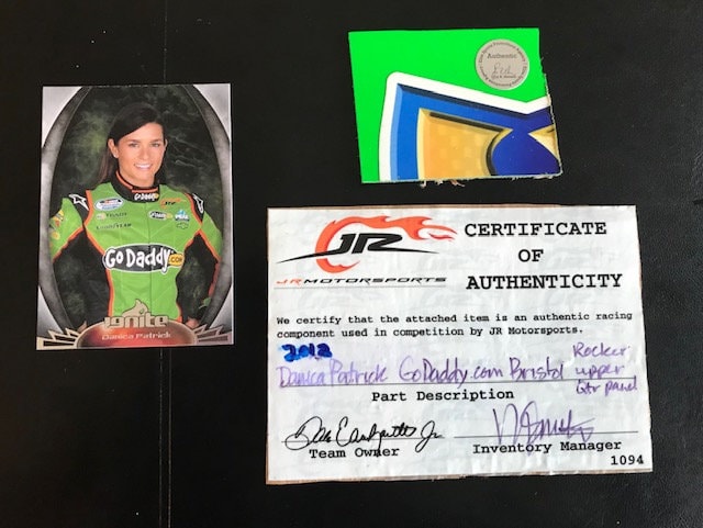 Danica Patrick Car Piece from actual NASCAR RACE! Awesome Danica Patrick Collectible Memorabilia!