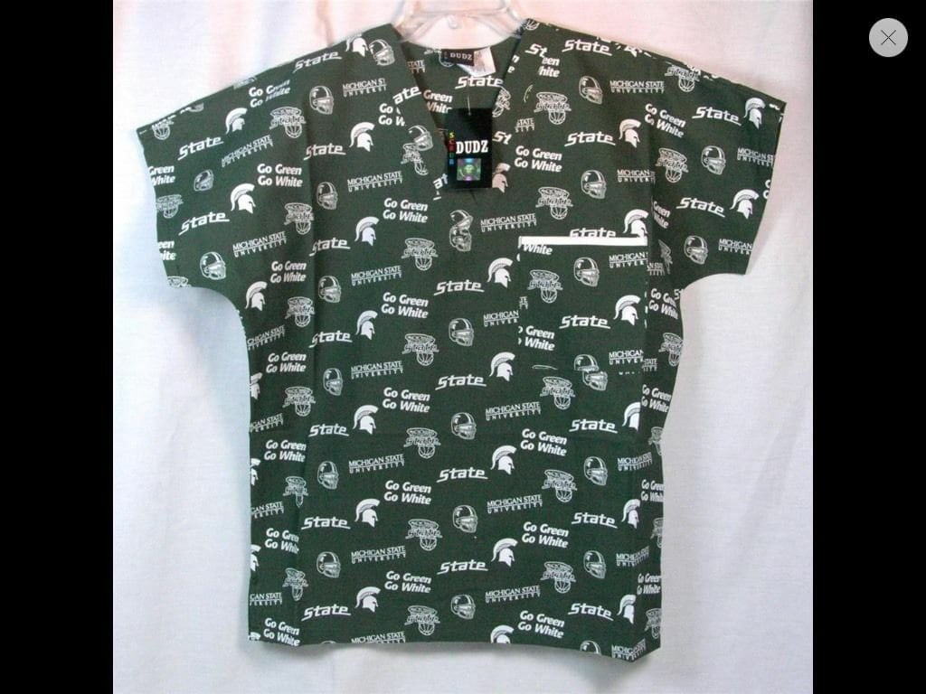 Michigan State Spartans Scrubs/ Party Shirt