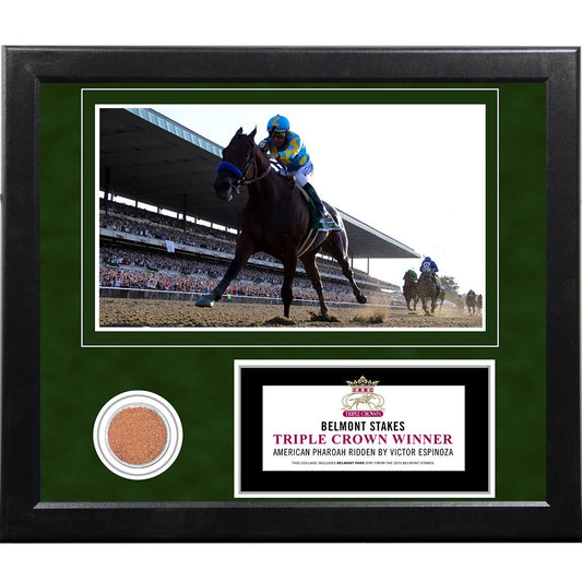 Triple Crown Winner Race Used Dirt from Track Framed Display- RARE! American Pharoah, Victor Espinoza- Kentucky Derby, Preakness, Belmont