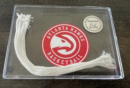 Atlanta Hawks & Trae Young Game Used net piece from actual NBA game on 3-17-2023 vs Golden State